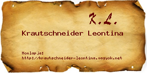 Krautschneider Leontina névjegykártya